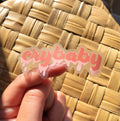 Cry Baby Clear Sticker, 3x1.25"