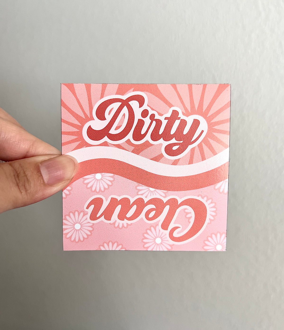 Dirty Clean Dishwasher Magnet, 3x3in.