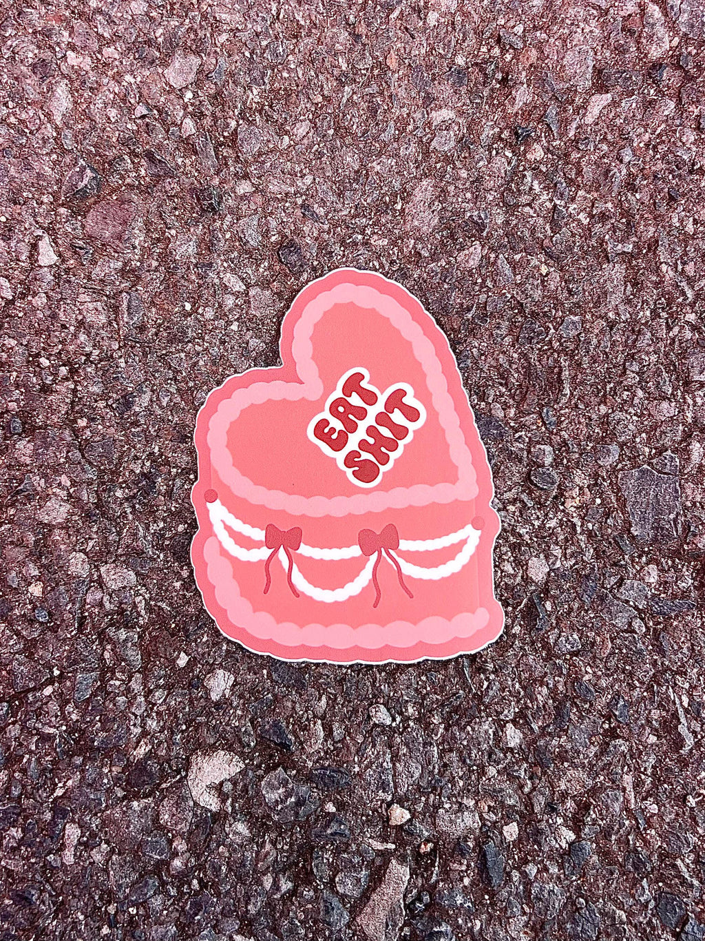 Eat Shit Cake Sticker/Magnet, 3x2.5"