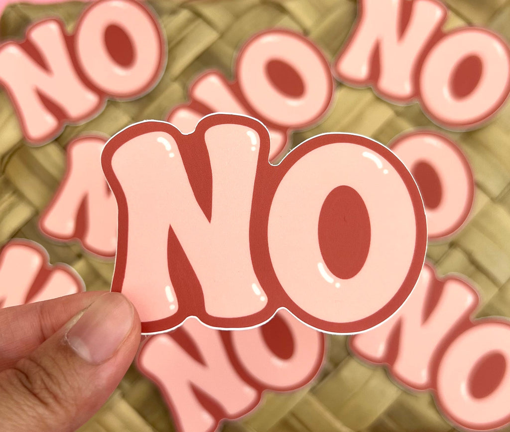 No Pink Sticker/Magnet, 3x2"