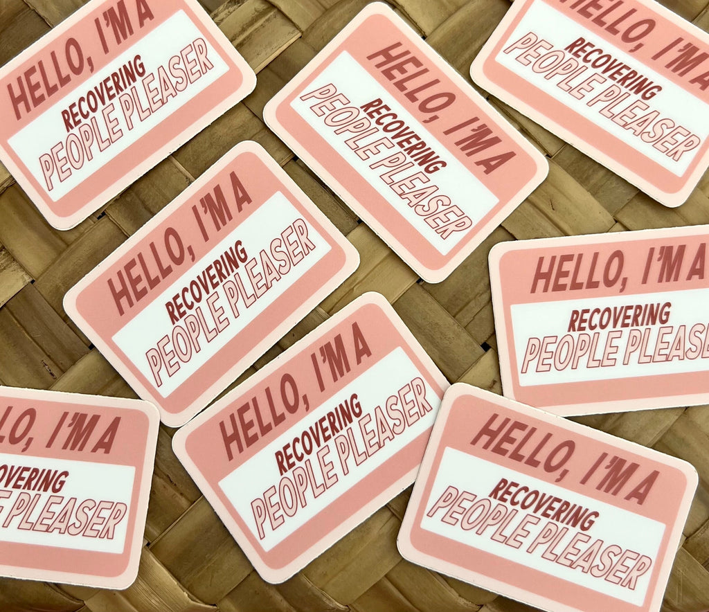 Recovering People Pleaser Sticker/Magnet, 3x2"