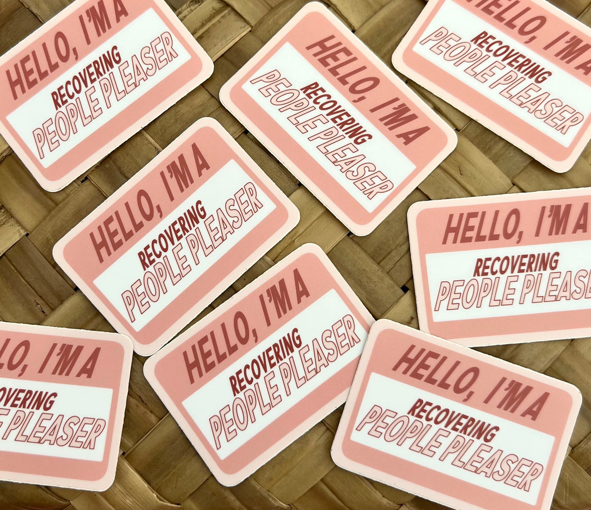 Recovering People Pleaser Sticker/Magnet, 3x2"