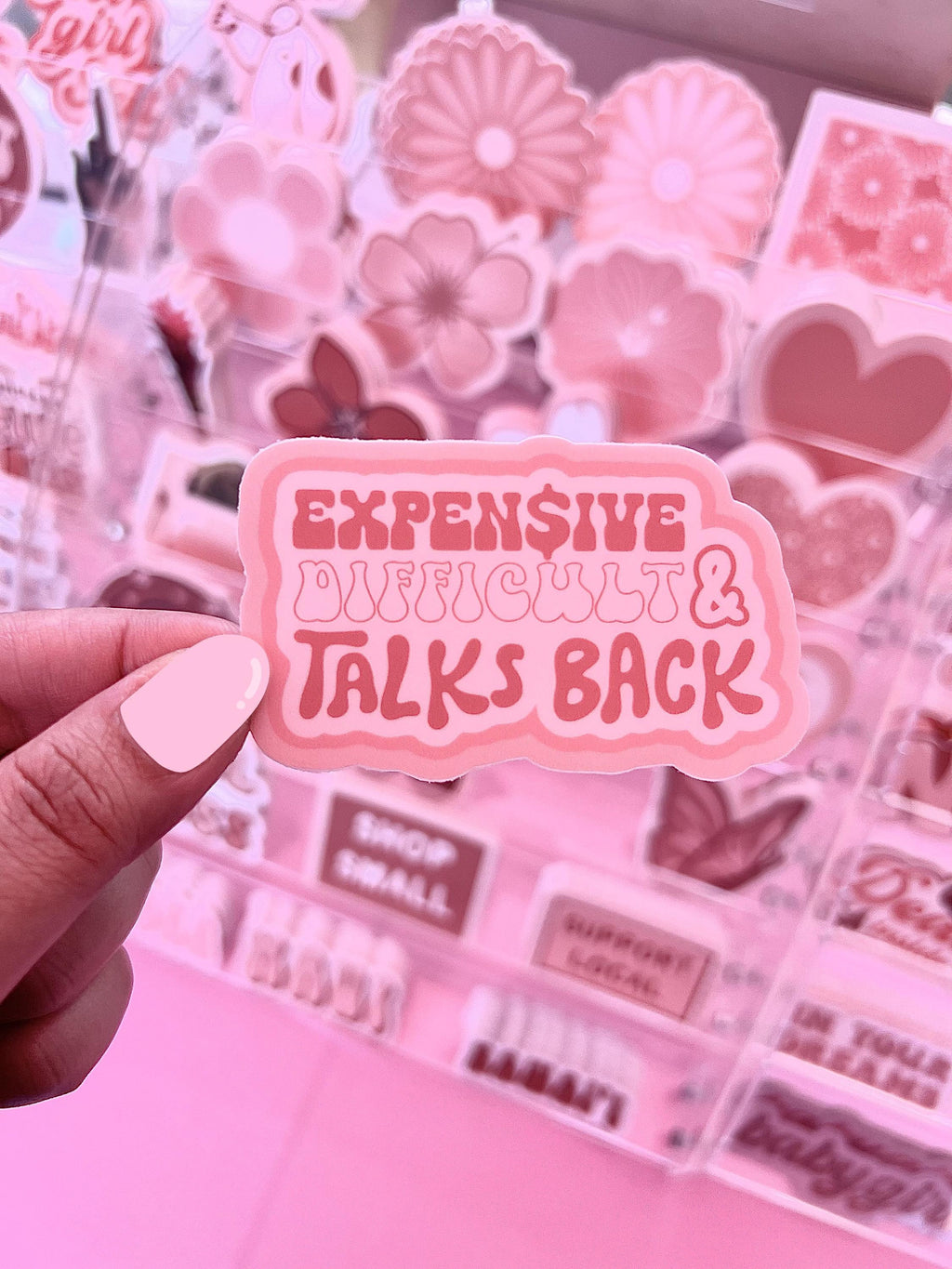 Expensive, Difficult, & Talks Back Sticker/Magnet, 3x1.75