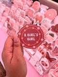 A Girl's Girl Friendship Bracelet Sticker/Magnet, 3x3"