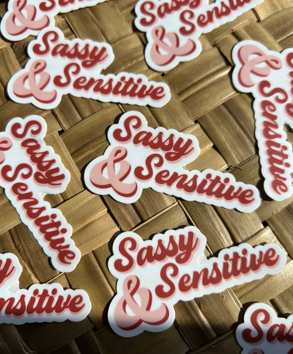 Sassy and Sensitive Sticker/Magnet, 3x1.6in.