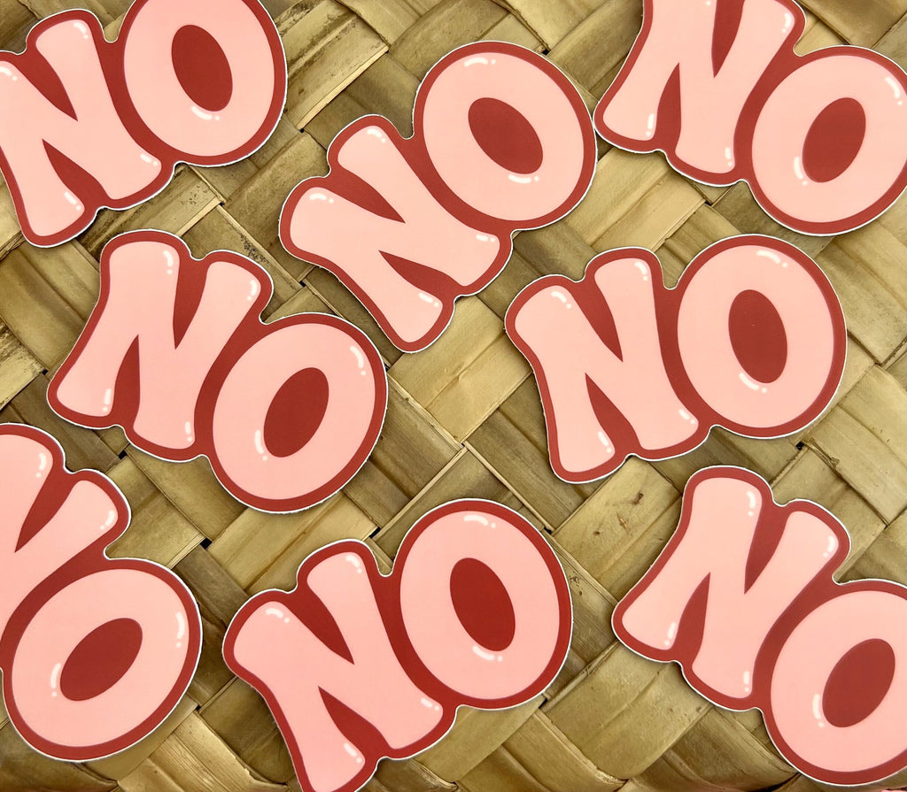 No Pink Sticker/Magnet, 3x2"