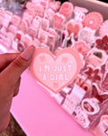I'm Just A Girl Heart Bow Sticker/Magnet, 3x2.75"