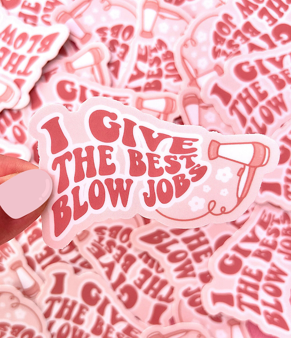 I Give The Best Blow Jobs Sticker/Magnet, 3x1.75"