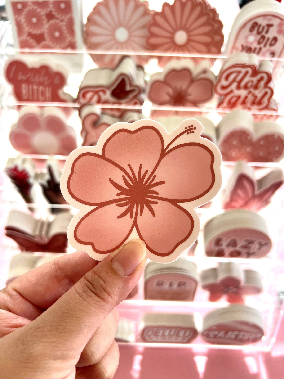 Hibiscus #2 Sticker/Magnet, 3x2.75"