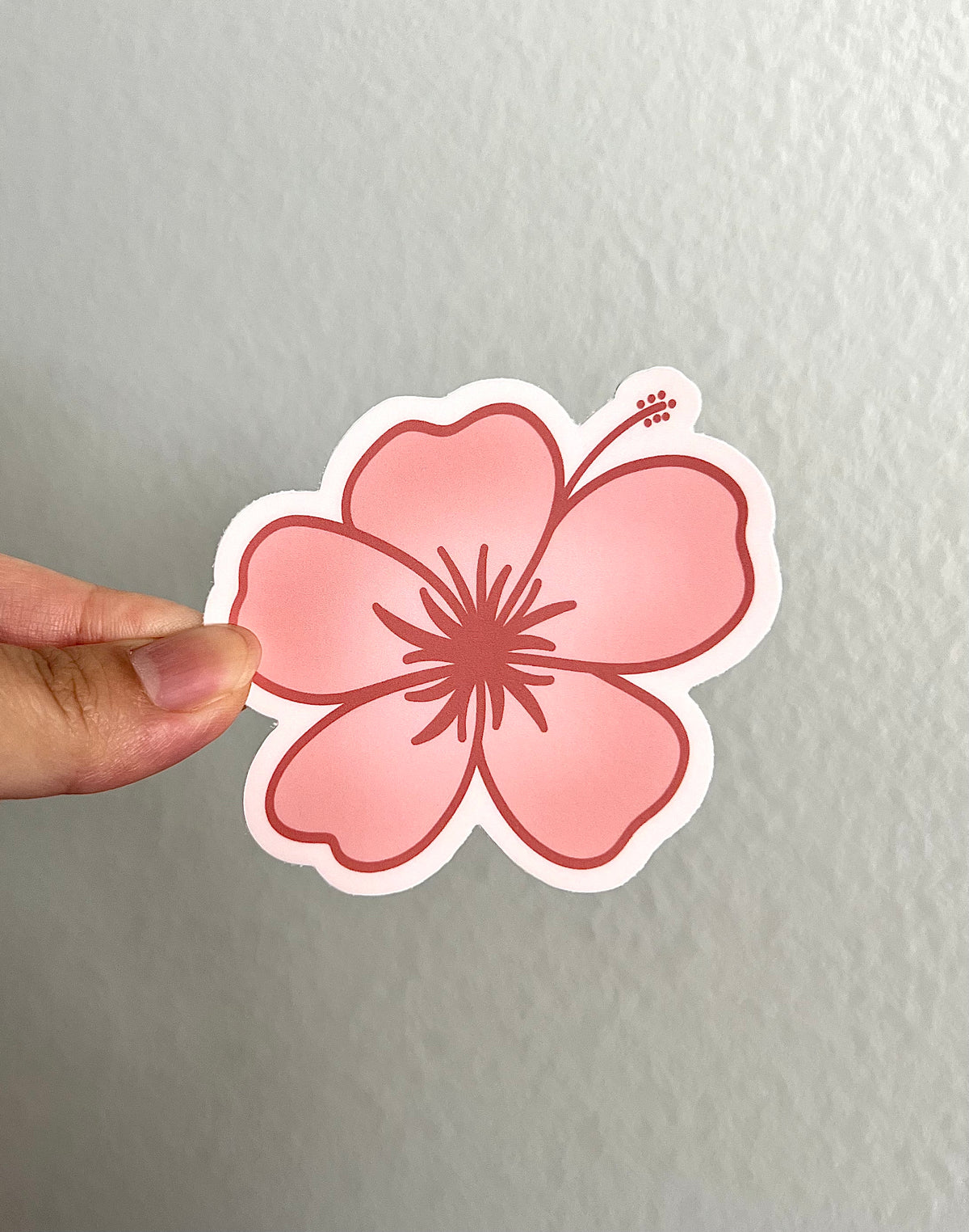 Hibiscus #2 Sticker/Magnet, 3x2.75"