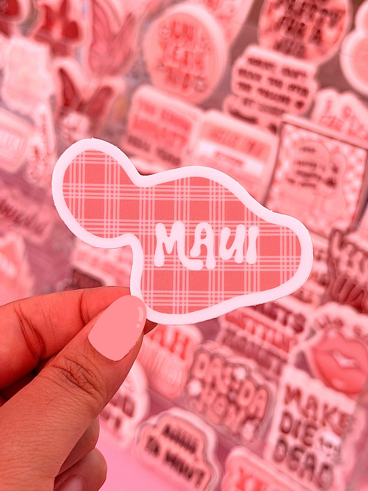 Palaka Maui Island Sticker/Magnet, 3x2.1"