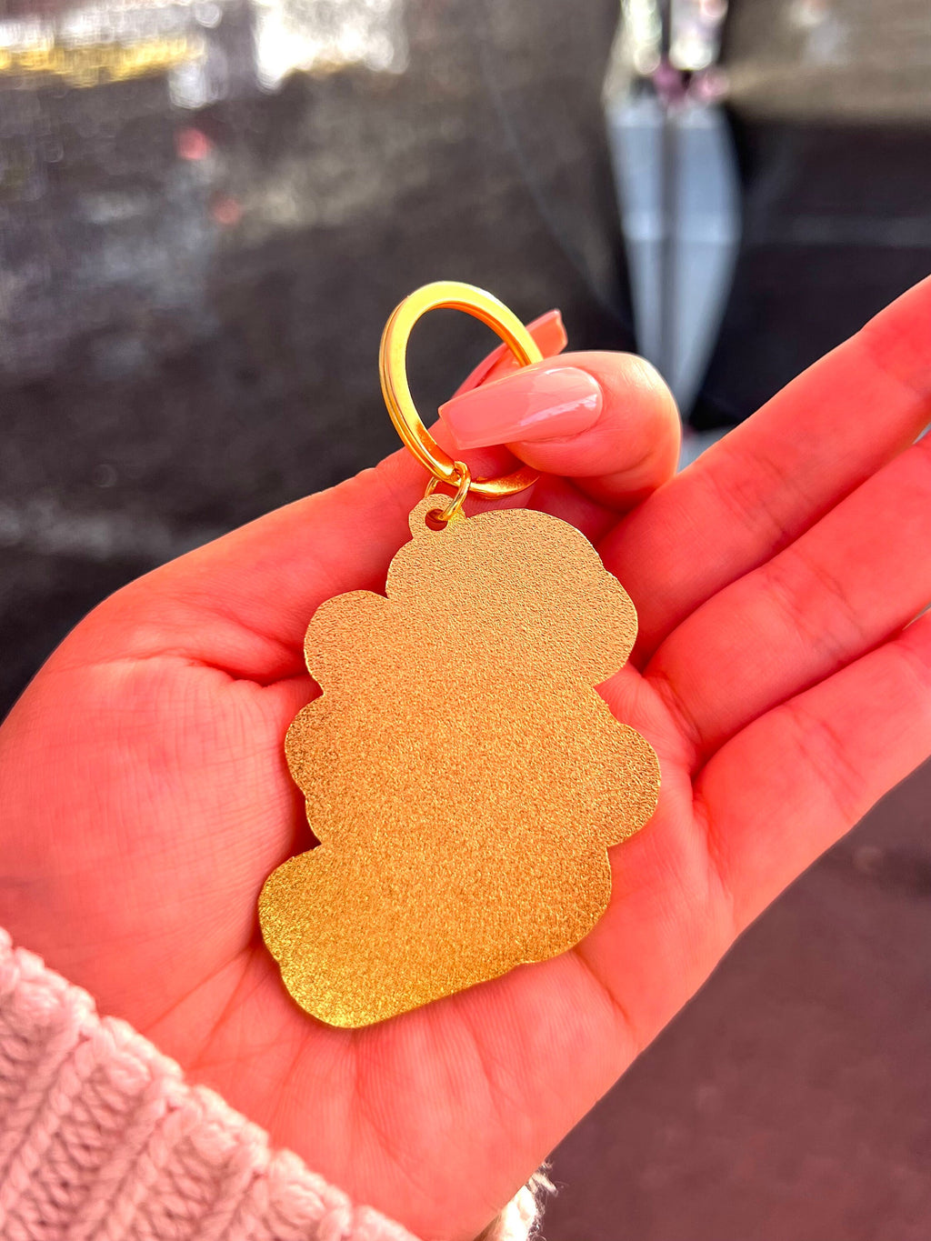 Hot Girl Shit, Soft Enamel Gold Metal Keychain, 2x2"