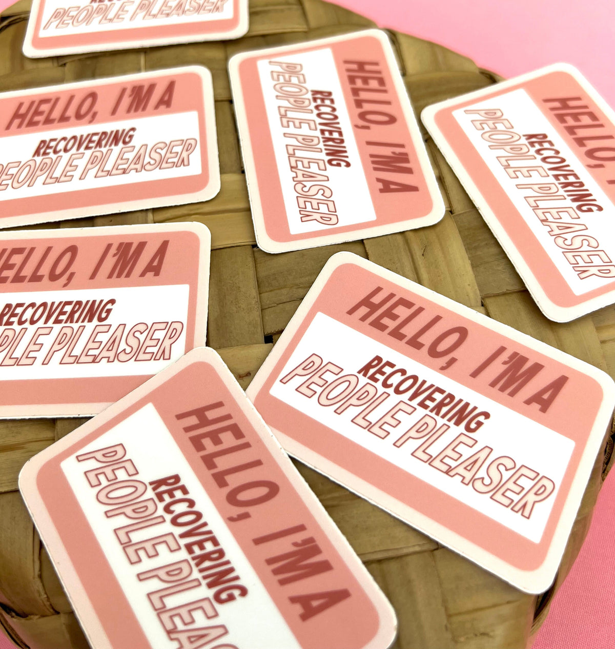 Recovering People Pleaser Sticker/Magnet, 3x2"