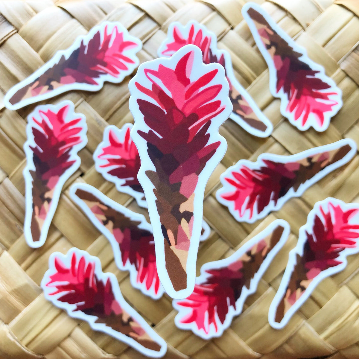 Ginger Plant Sticker/Magnet, 3x1.25 in.