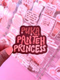 Puka Panteh Panty Princess Sticker/Magnet, 3x2.5"