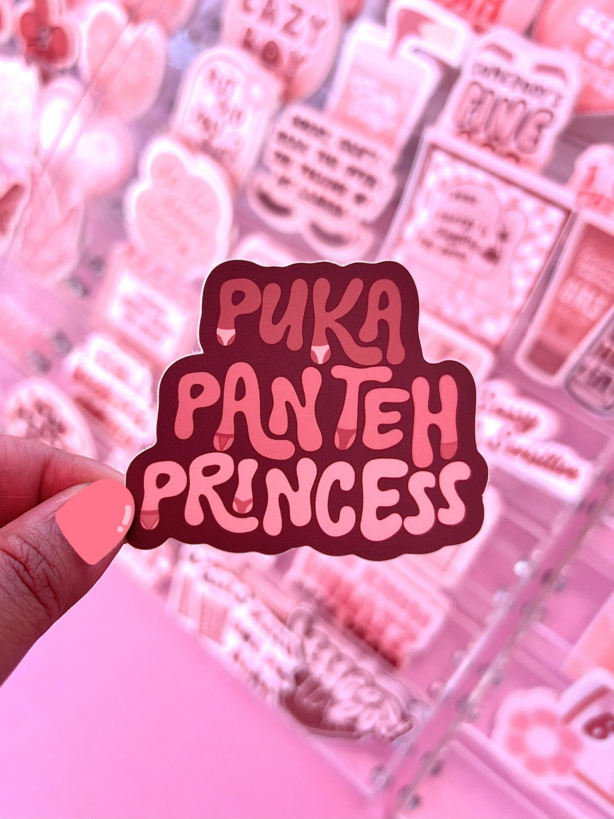 Puka Panteh Panty Princess Sticker/Magnet, 3x2.5"
