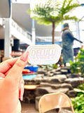 Holographic Delulu Vibes Sticker, 3x1.5"