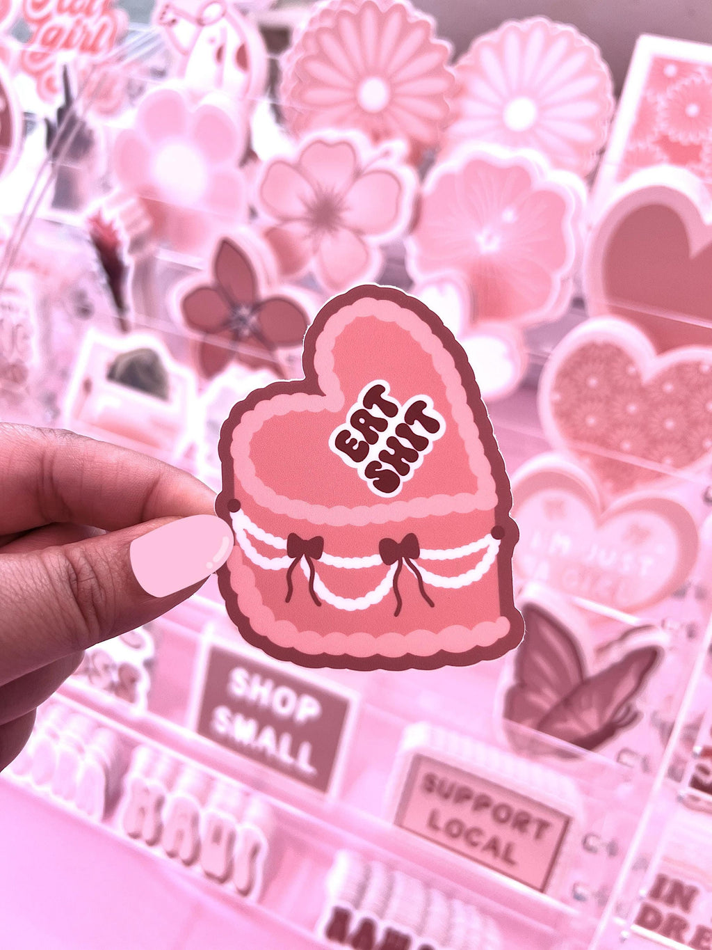Eat Shit Cake Sticker/Magnet, 3x2.5"