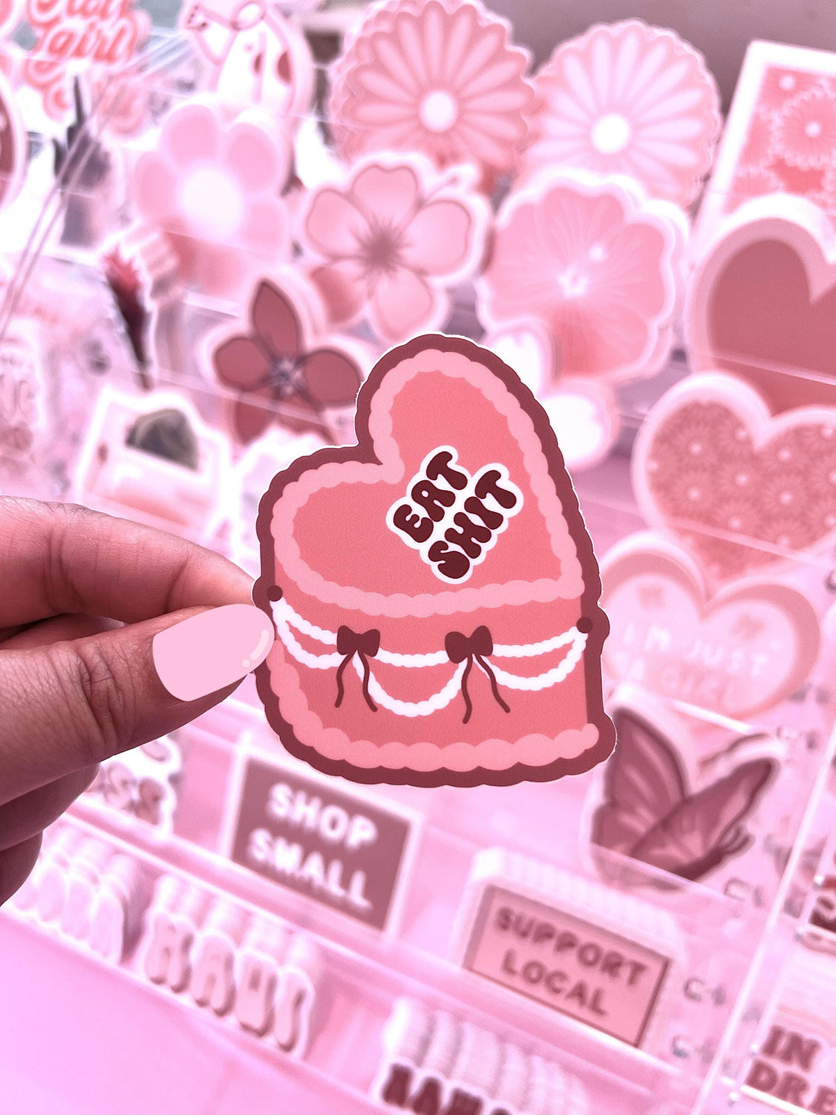 Eat Shit Cake Sticker/Magnet, 3x2.5"