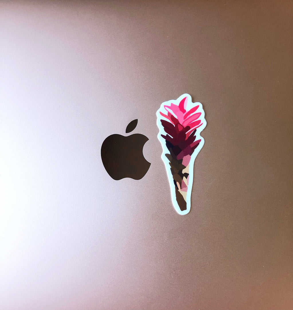Ginger Plant Sticker/Magnet, 3x1.25 in.