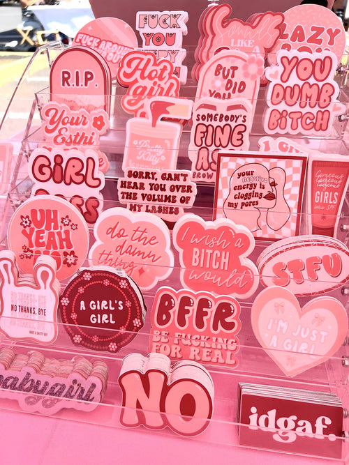 A Girl's Girl Friendship Bracelet Sticker/Magnet, 3x3"