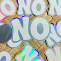 Holographic No Sticker, 3x2in.