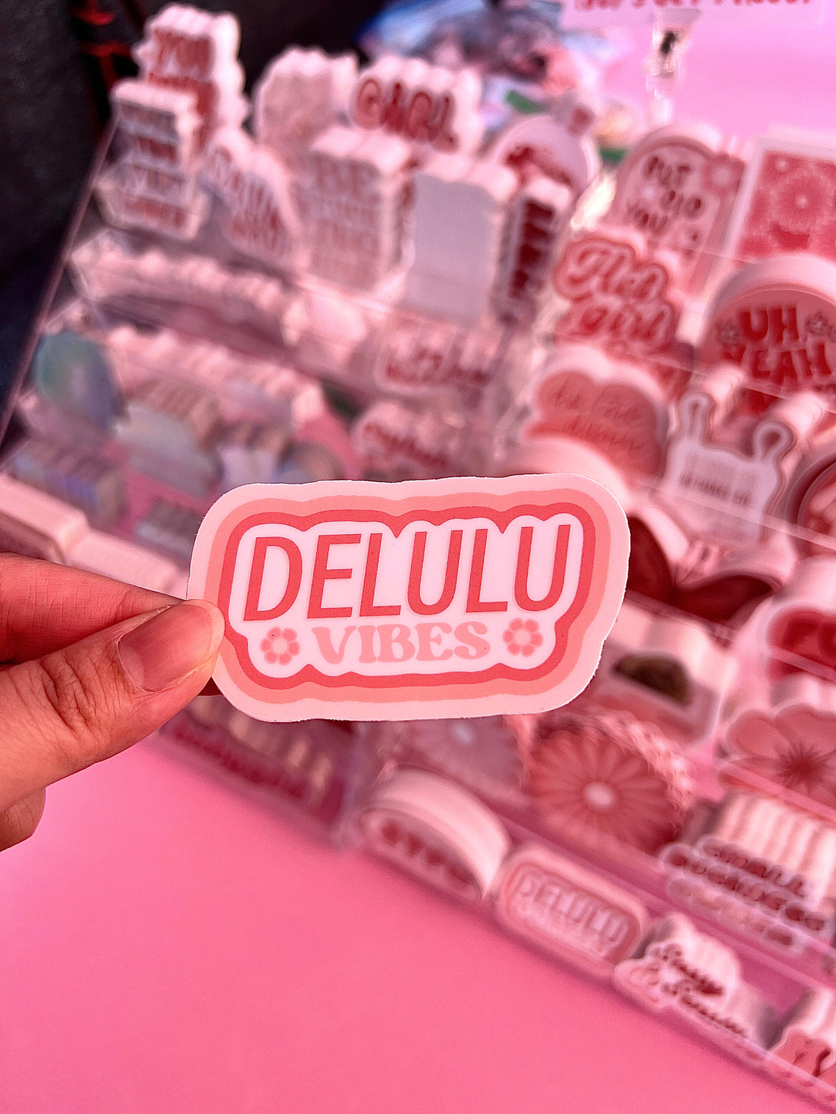 Delulu Vibes Sticker/Magnet, 3x1.5in.