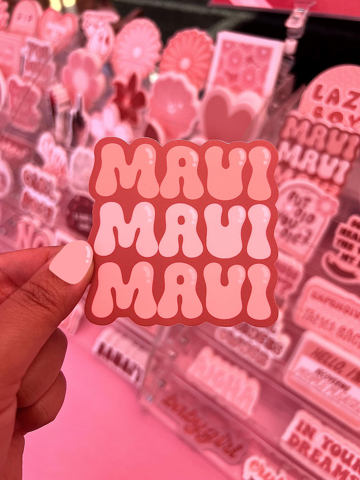 Maui 3x Sticker/Magnet, 3x3"
