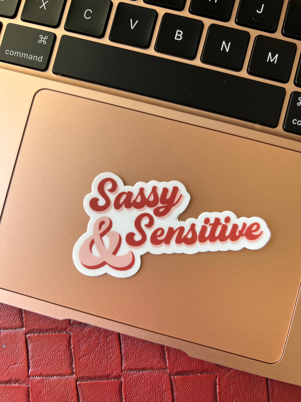 Sassy and Sensitive Sticker/Magnet, 3x1.6in.