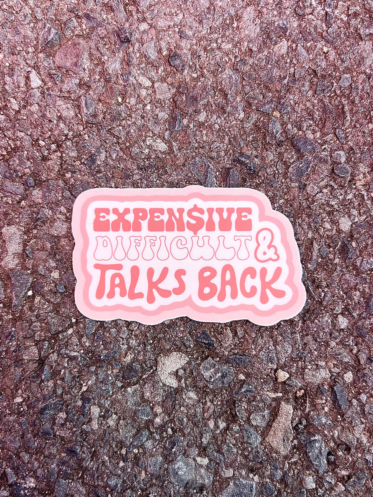 Expensive, Difficult, & Talks Back Sticker/Magnet, 3x1.75