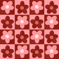 Checkered Daisies, Seamless Surface Pattern