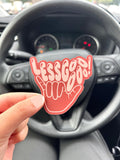 Lessgooooo! Let's Go Sticker/Magnet, 3x2.75"