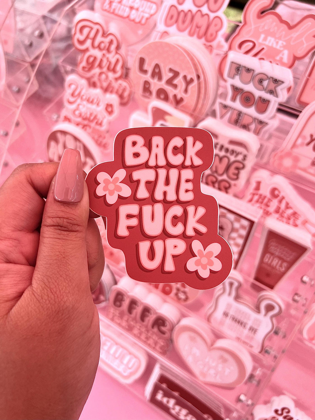 Back The Fuck Up Sticker/Magnet, 3x2.75"