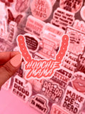 Hoochie Mama Chain Necklace Sticker/Magnet, 3x2.5"