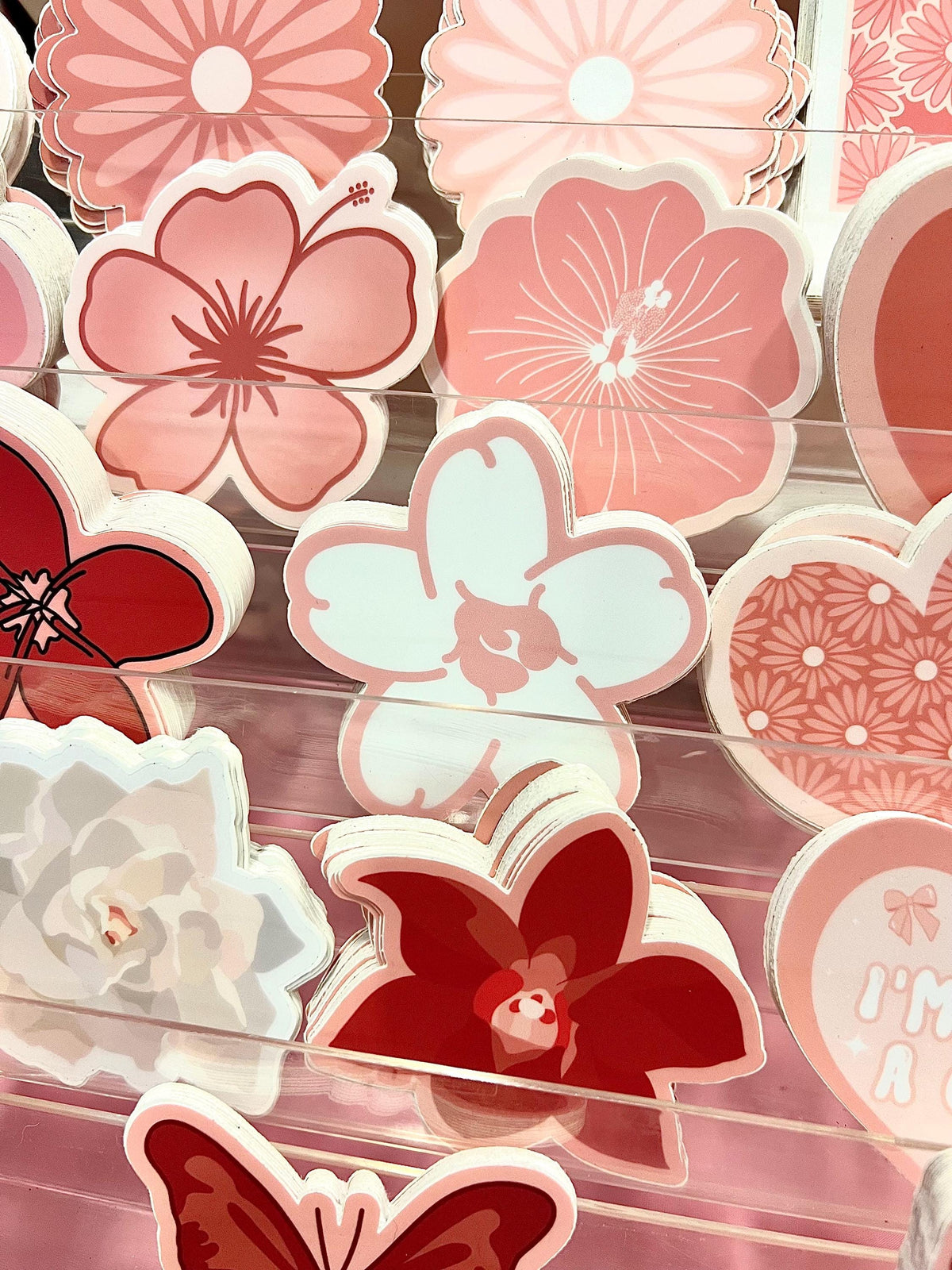 Puakenikeni Pink Sticker/Magnet, 3x3"