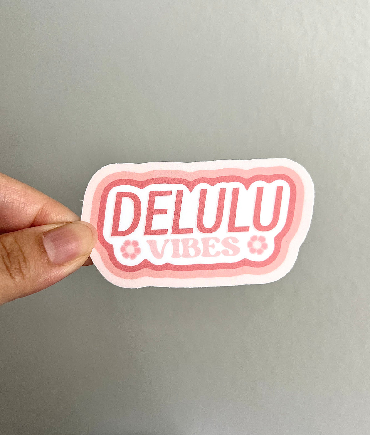 Delulu Vibes Sticker/Magnet, 3x1.5in.