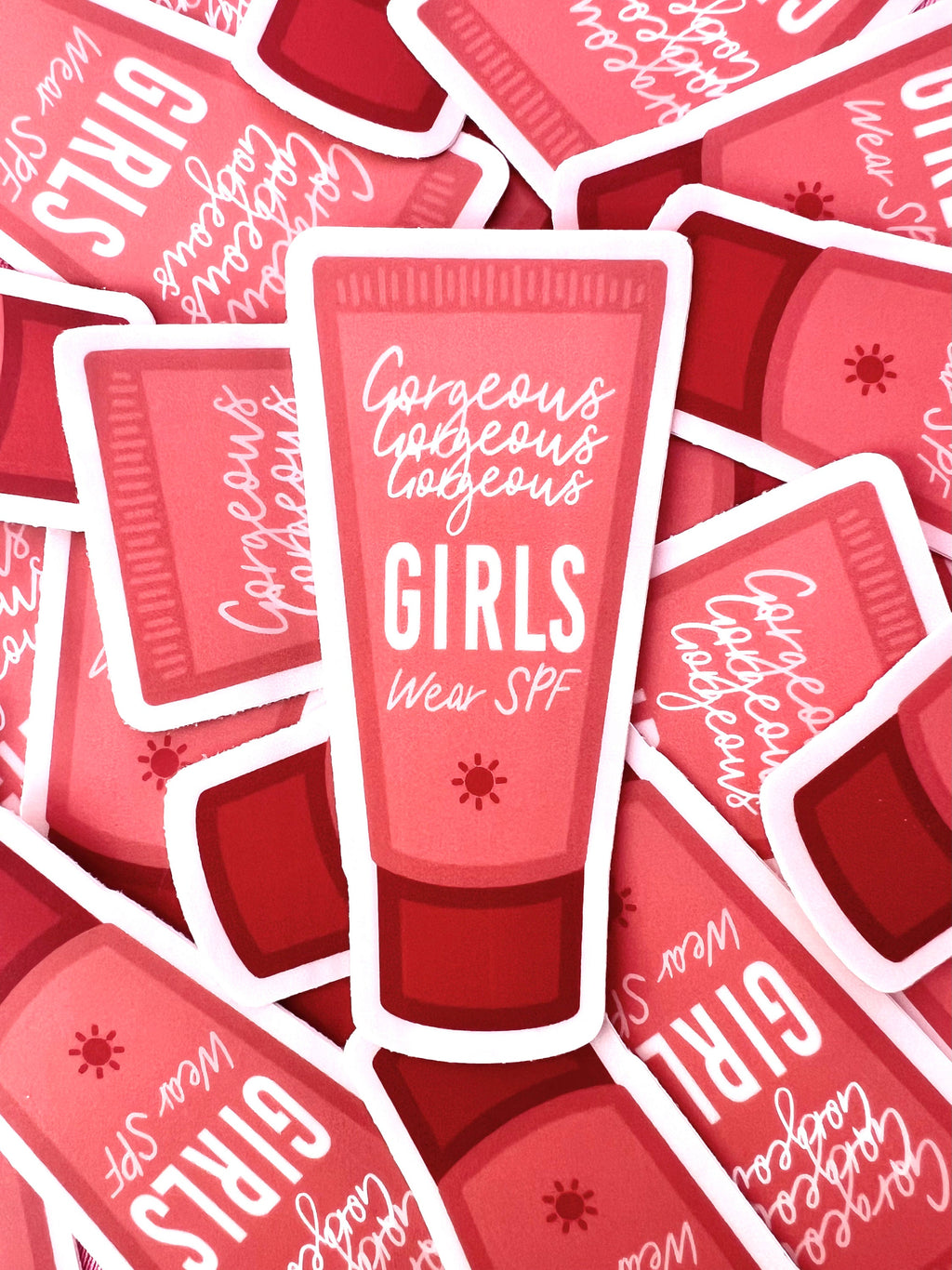 Gorgeous Girls Wear SPF Sticker/Magnet, 3x1.5"