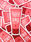 Gorgeous Girls Wear SPF Sticker/Magnet, 3x1.5"