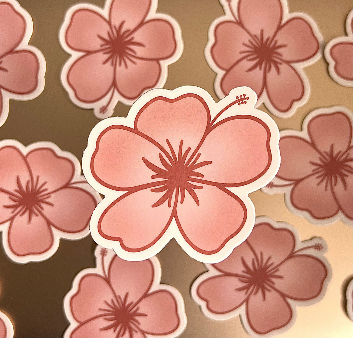 Hibiscus #2 Sticker/Magnet, 3x2.75"