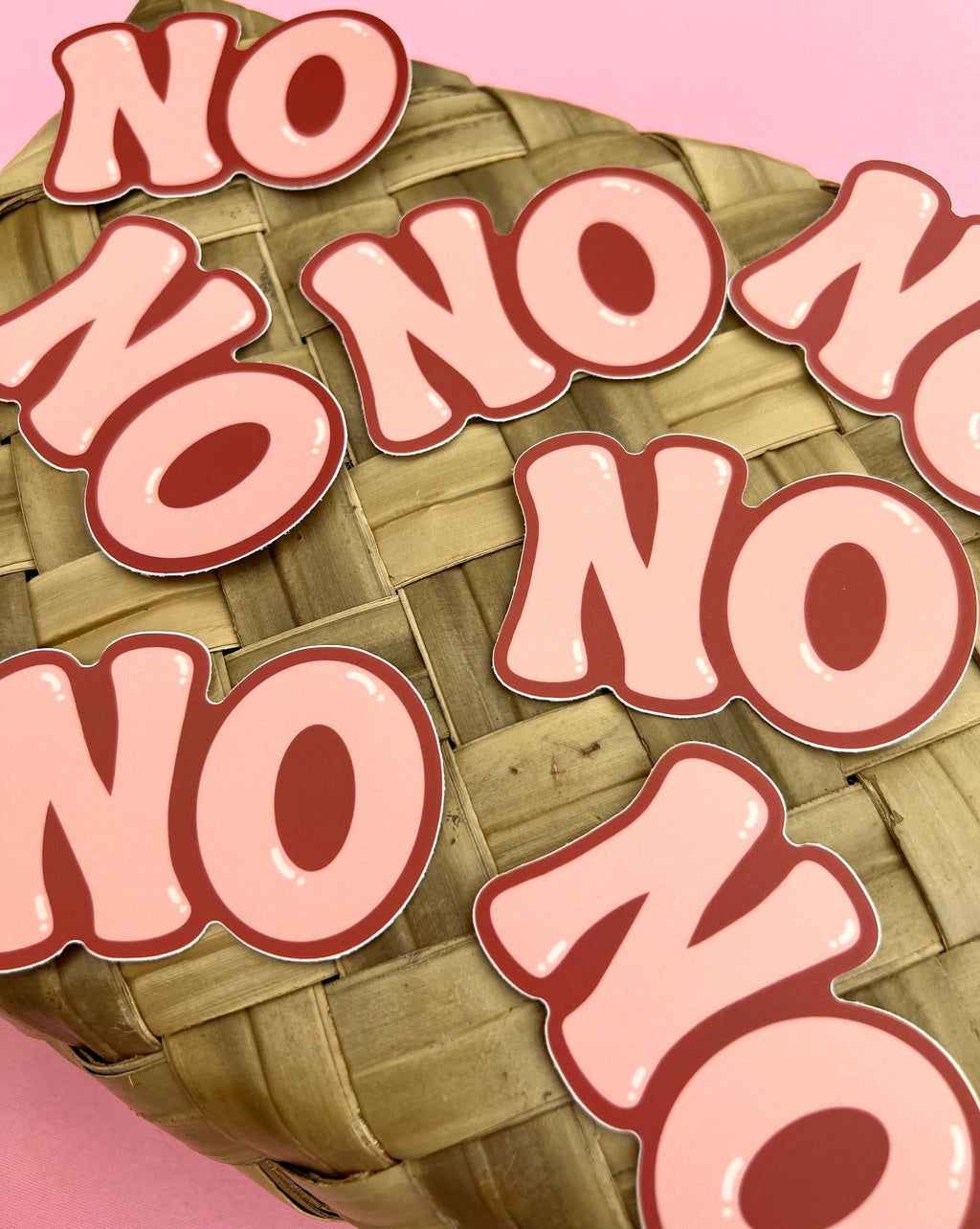 No Pink Sticker/Magnet, 3x2"