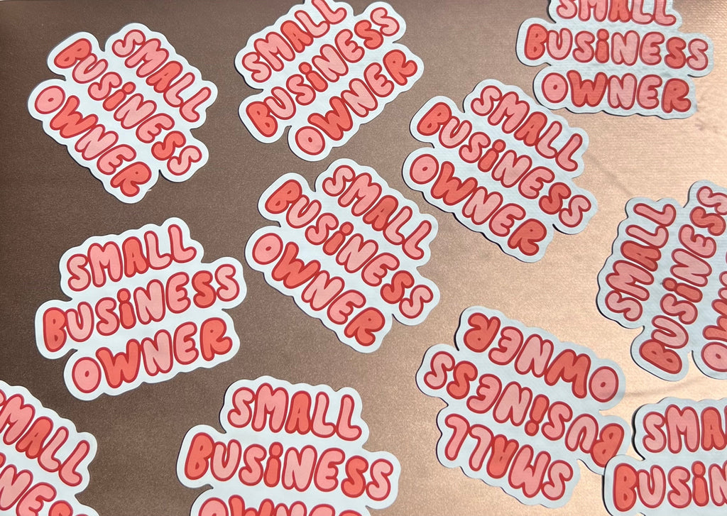 Small Business Owner Sticker/Magnet, 3x2.25 in.