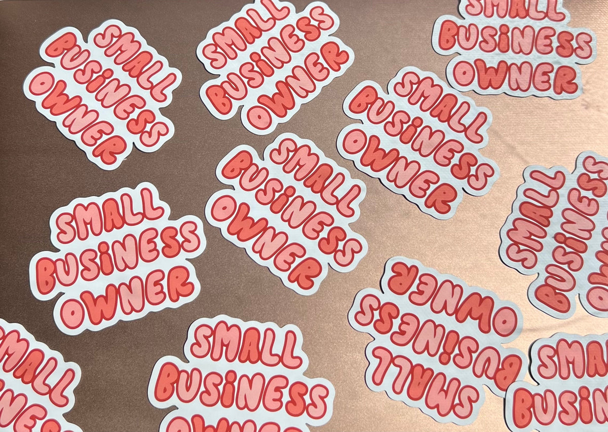 Small Business Owner Sticker/Magnet, 3x2.25 in.