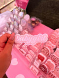 Holographic Babygirl Sticker, 4.25x1.5"