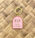 RIP Here Lies the Bullshit, Soft Enamel Gold Metal Keychain, 2x1.5"