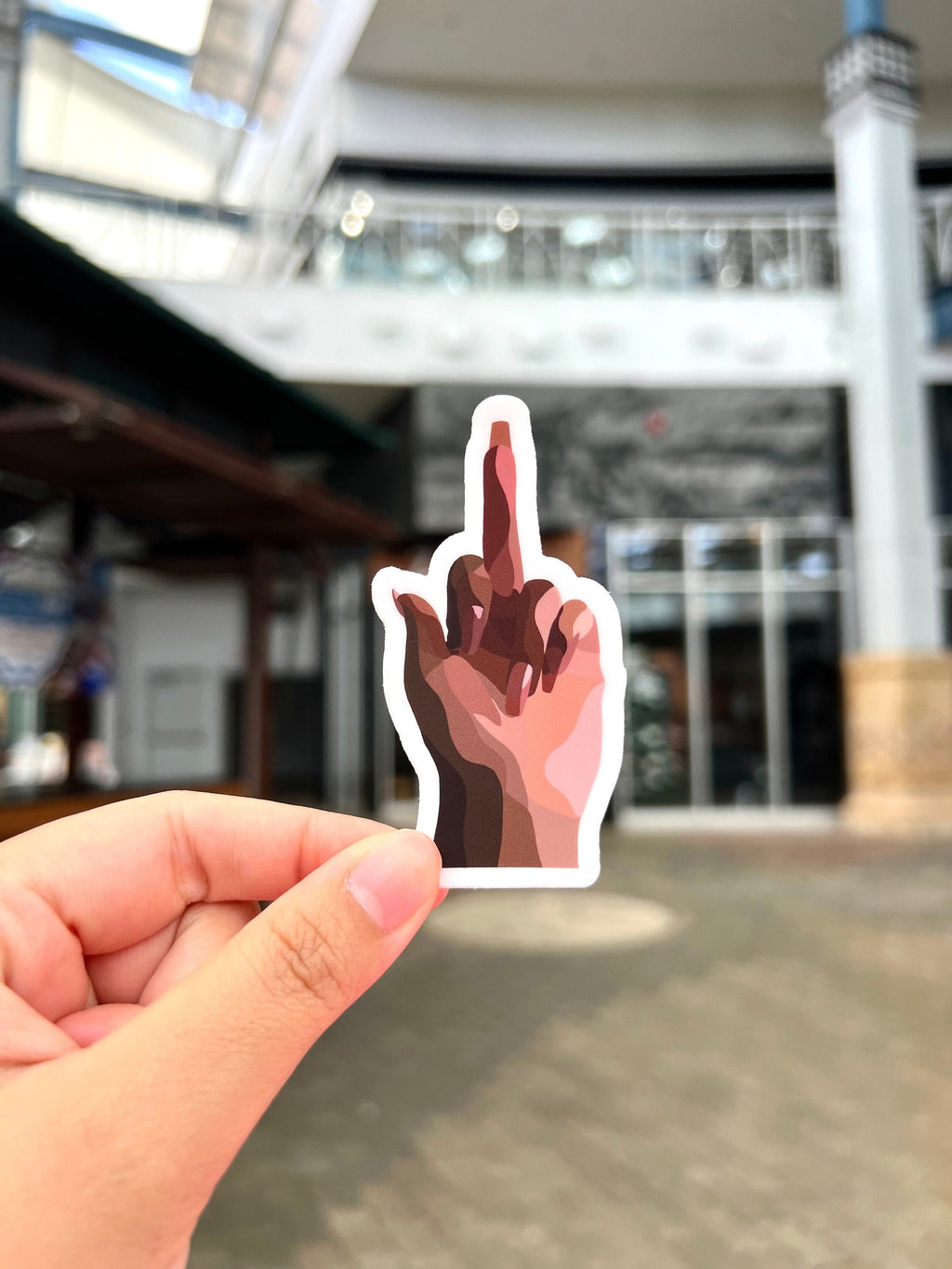 Middle Finger Sticker/Magnet, 3x1.5in.