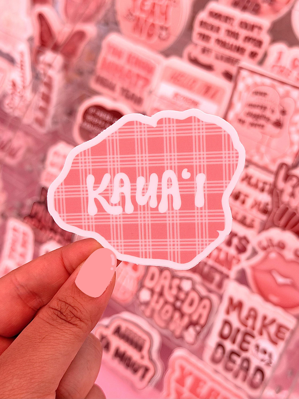 Palaka Kaua'i Island Sticker/Magnet, 3x2.3"